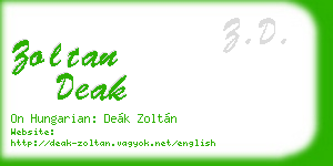 zoltan deak business card