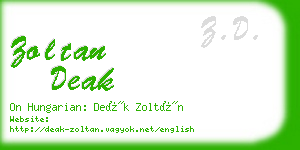 zoltan deak business card